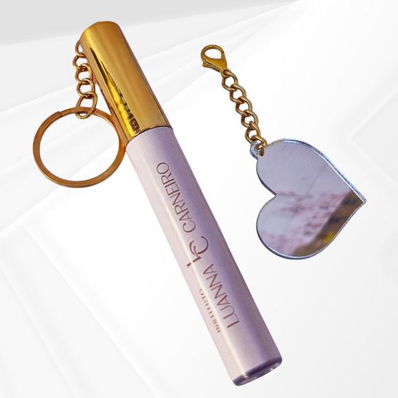 Chaveiro Gloss Labial + Espelho Personalizado para Empresas