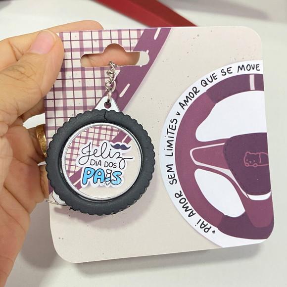 Chaveiro Trena com Cartão Brinde Dia dos Pais