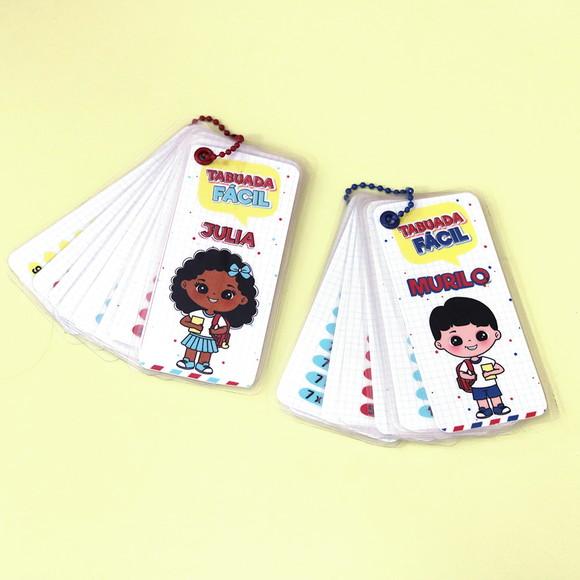 Chaveiro Tabuada Infantil Menina e Menino
