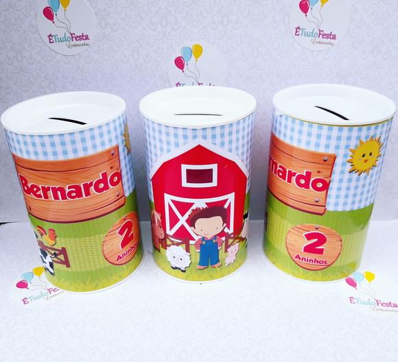 Cofrinho a Fazendinha Personalizada - Menino
