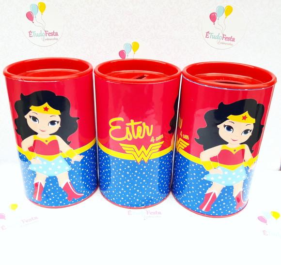 Cofrinho Mulher Maravilha Personalizado