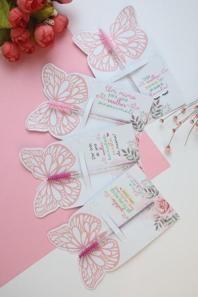 Escovinha para Cilios +tag Personalizada Dia da Mulher