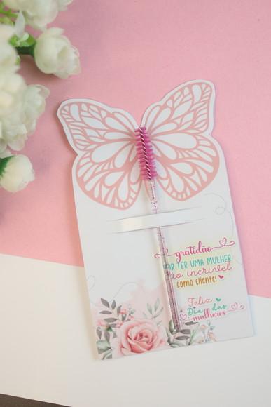 Escovinha para Cilios +tag Personalizada Dia da Mulher