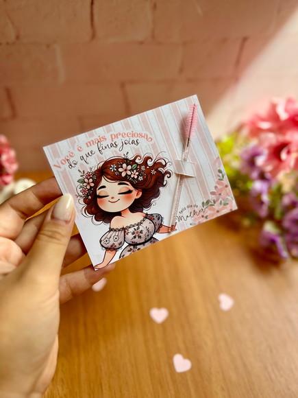 Escovinha para Cilios +tag Personalizada- Dia das Mulheres