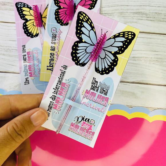 Escovinha para Cilios +tag Personalizada- Dia das Mulheres