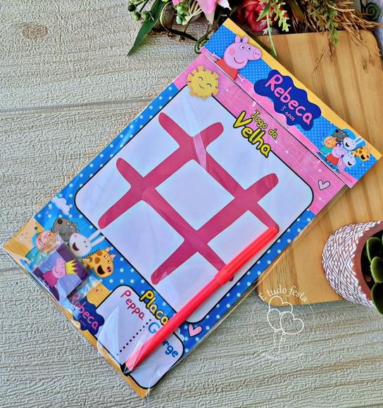 Jogo da Velha Personalizado P . e . P . P. a - 14 x 20 cm