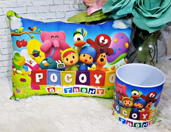 Kit Almofada + Caneca Personalizada- Pocoyo
