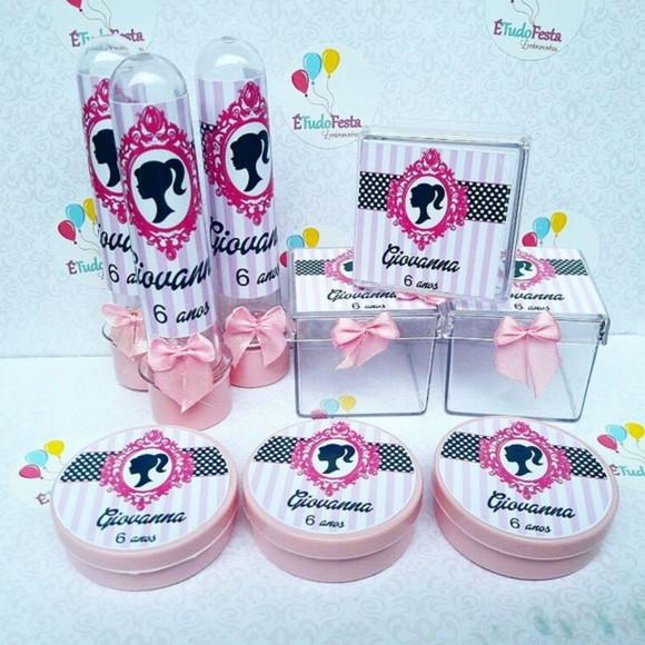 Kit Festa Infantil Barbie Personalizado Luxo com 60 Peças