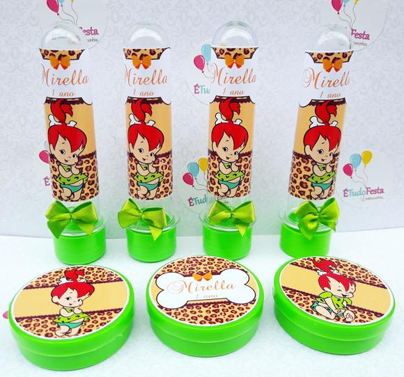Kit Pedrita Personalizado Laranja e Verde 20 Peças