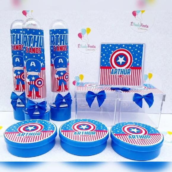 Kit Personalizado Capitão América 30 Peças