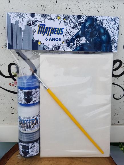 Kit Pintura em Tela - Pantera Negra