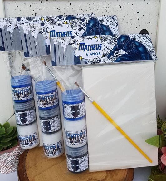 Kit Pintura em Tela - Pantera Negra