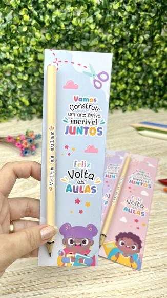 Lápis + Tag Escolar / Volta as Aulas
