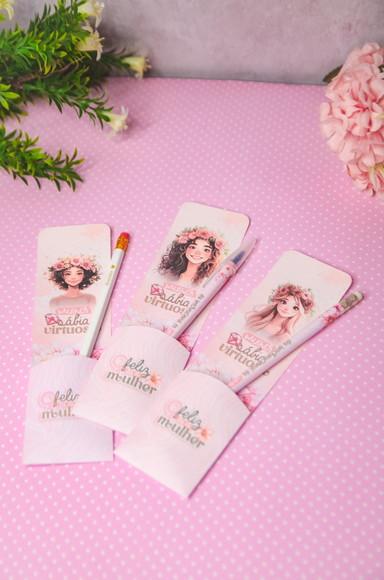 Lápis na Tag Personalizado Dia da Mulher