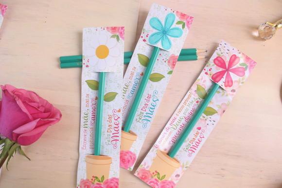 Lápis na Tag Personalizado Dia das Mães