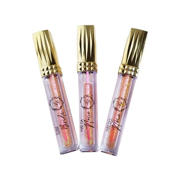 Lip Gloss de Luxo com Nome Individual para Casamento