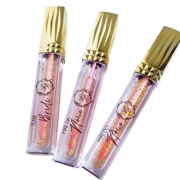 Lip Gloss de Luxo com Nome Individual para Casamento