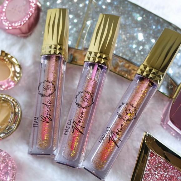 Lip Gloss de Luxo com Nome Individual para Casamento