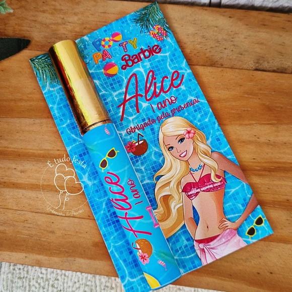 Lip Gloss Labial Barbie Pool Party Personalizado