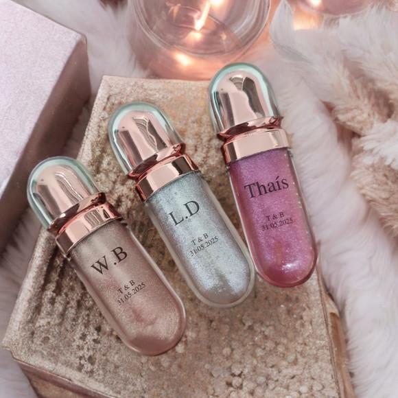 Lip Gloss Labial Casamento Personalizado com Nome Individual