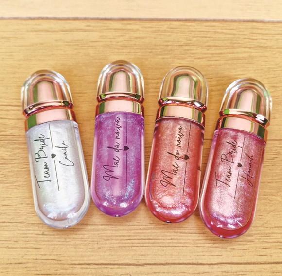 Lip Gloss Labial Casamento Personalizado com Nome Individual