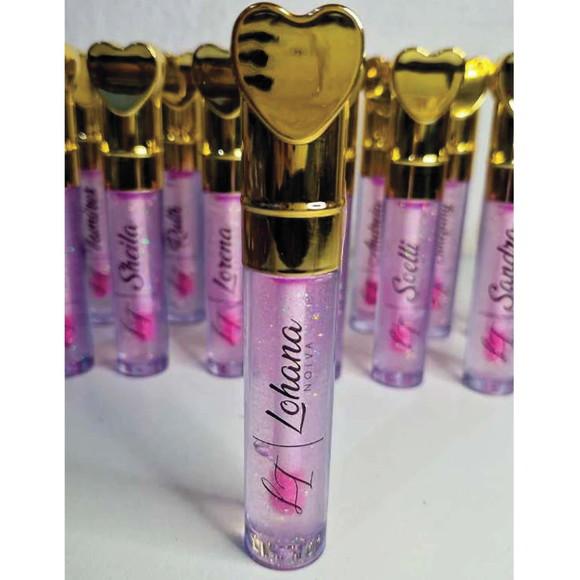 Lip Gloss Labial de Luxo Personalizado com Nome Individual