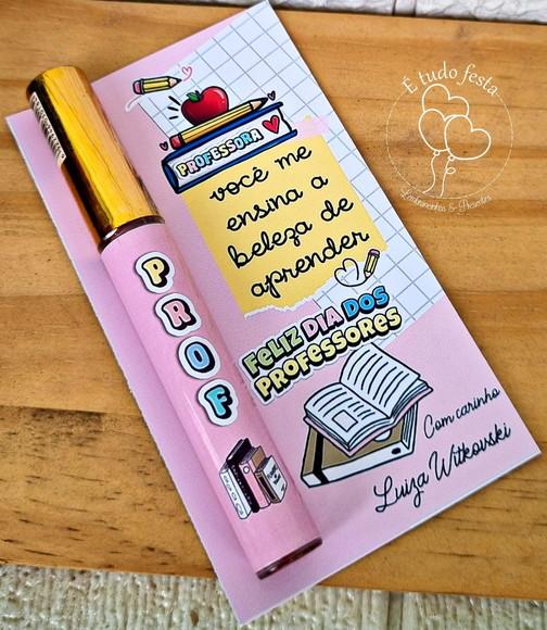 Lip Gloss Labial Personalizado Dia dos Professores