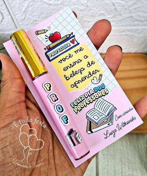 Lip Gloss Labial Personalizado Dia dos Professores