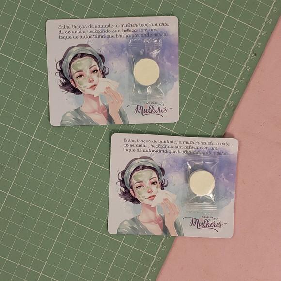 Máscara Facial Desidratada com Cartão - Dia da Mulher