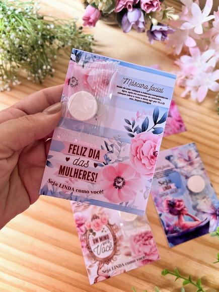 Máscara Facial Desidratada com Cartão - Dia da Mulher