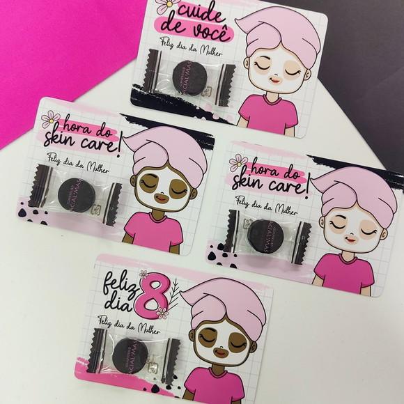 Máscara Facial Desidratada com Cartão - Dia da Mulher
