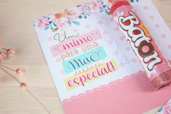 Mimo com Batom de Chocolate para o Dia das Mães