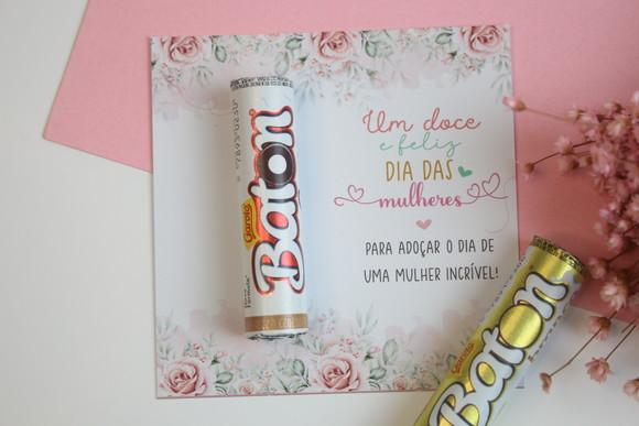 Mimo com Batom de Chocolate para o Dia das Mulheres