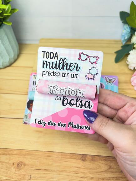 Mimo com Batom de Chocolate para o Dia das Mulheres