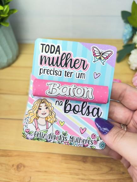 Mimo com Batom de Chocolate para o Dia das Mulheres
