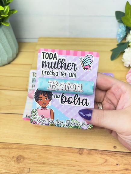 Mimo com Batom de Chocolate para o Dia das Mulheres