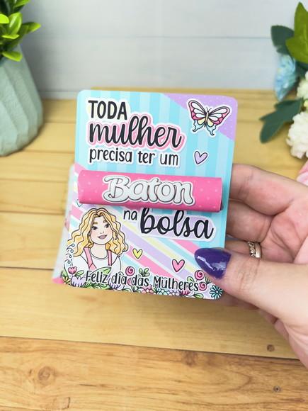 Mimo com Batom de Chocolate para o Dia das Mulheres