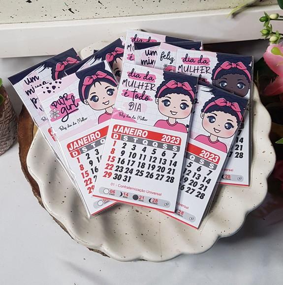 Mini Calendario Imã 2024 Dia da Mulher