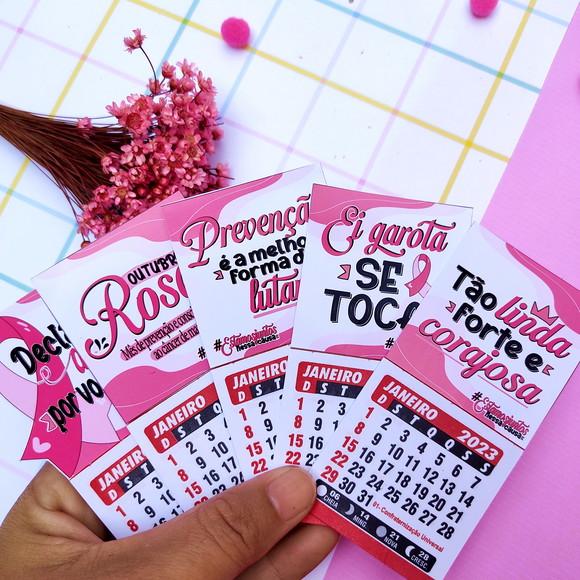 Mini Calendário Imã 2024- Outubro Rosa