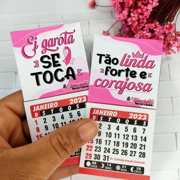 Mini Calendário Imã 2024- Outubro Rosa