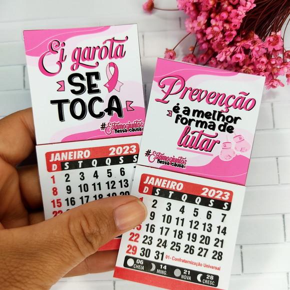 Mini Calendário Imã 2024- Outubro Rosa