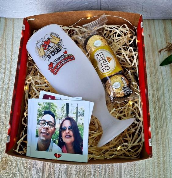 Mini Cesta Personalizada com Foto Polaroid