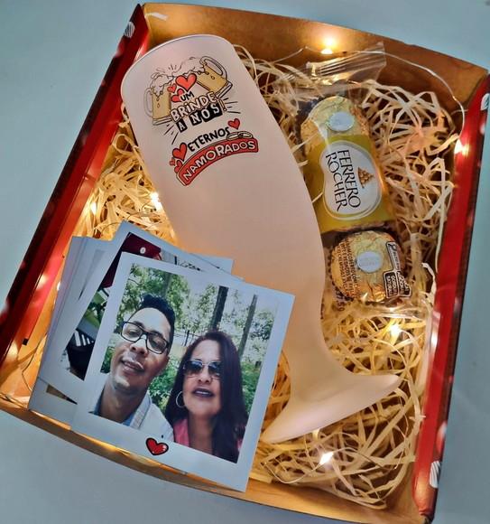 Mini Cesta Personalizada com Foto Polaroid