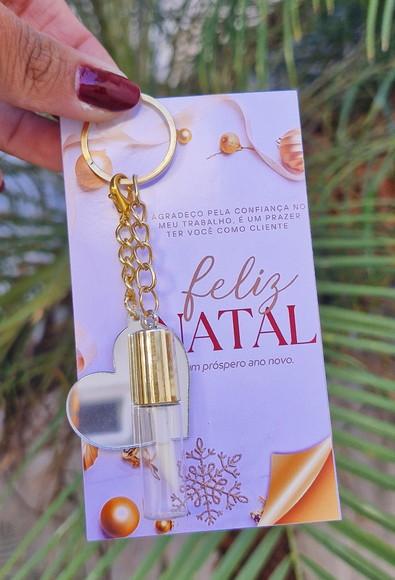 Mini Lip Gloss com Chaveiro + Espelho Inclui Cartão