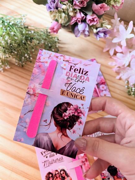 Mini Lixa de Unha Personalizado - Dia das Mulheres