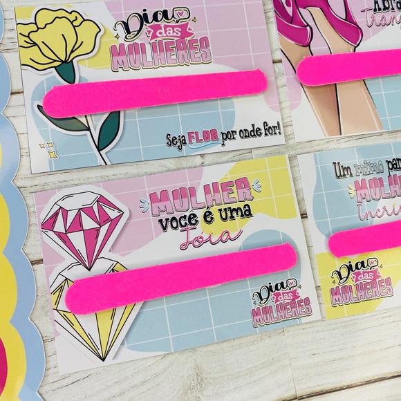 Mini Lixa de Unha Personalizado - Dia das Mulheres
