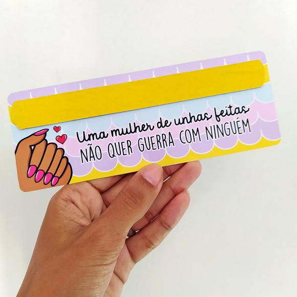 Mini Lixa de Unha Personalizado - Dia das Mulheres