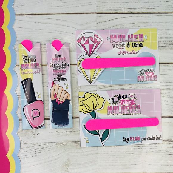 Mini Lixa de Unha Personalizado - Dia das Mulheres