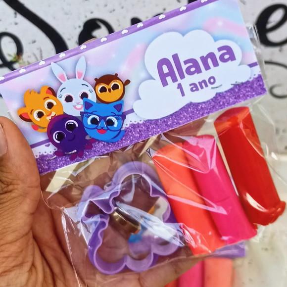 Mini Massinha Personalizada - Bolofofos Menina Lilas