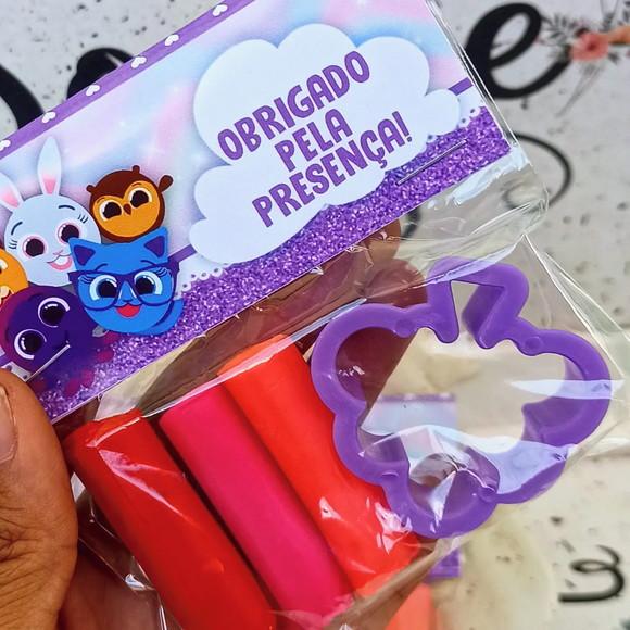 Mini Massinha Personalizada - Bolofofos Menina Lilas